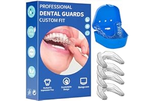 PAECEIONI Mouth Guard for Grinding Teeth at Night, 4 Pcs Mouthguards for Grinding of Teeth, Night Guards for Teeth Grinding, Reusable Mouth Guard for Clenching Teeth at Night, Nightguards for Grinding Teeth