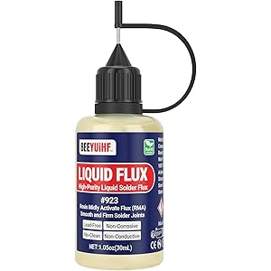 BEEYUIHF Liquid Solder Flux Dropper, Liquid Soldering Flux, No Clean Liquid Flux, Electrical Liquid ...