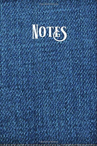 Notes: Lined Journal Blue Denim Casual Blank Notebook for Men or Women