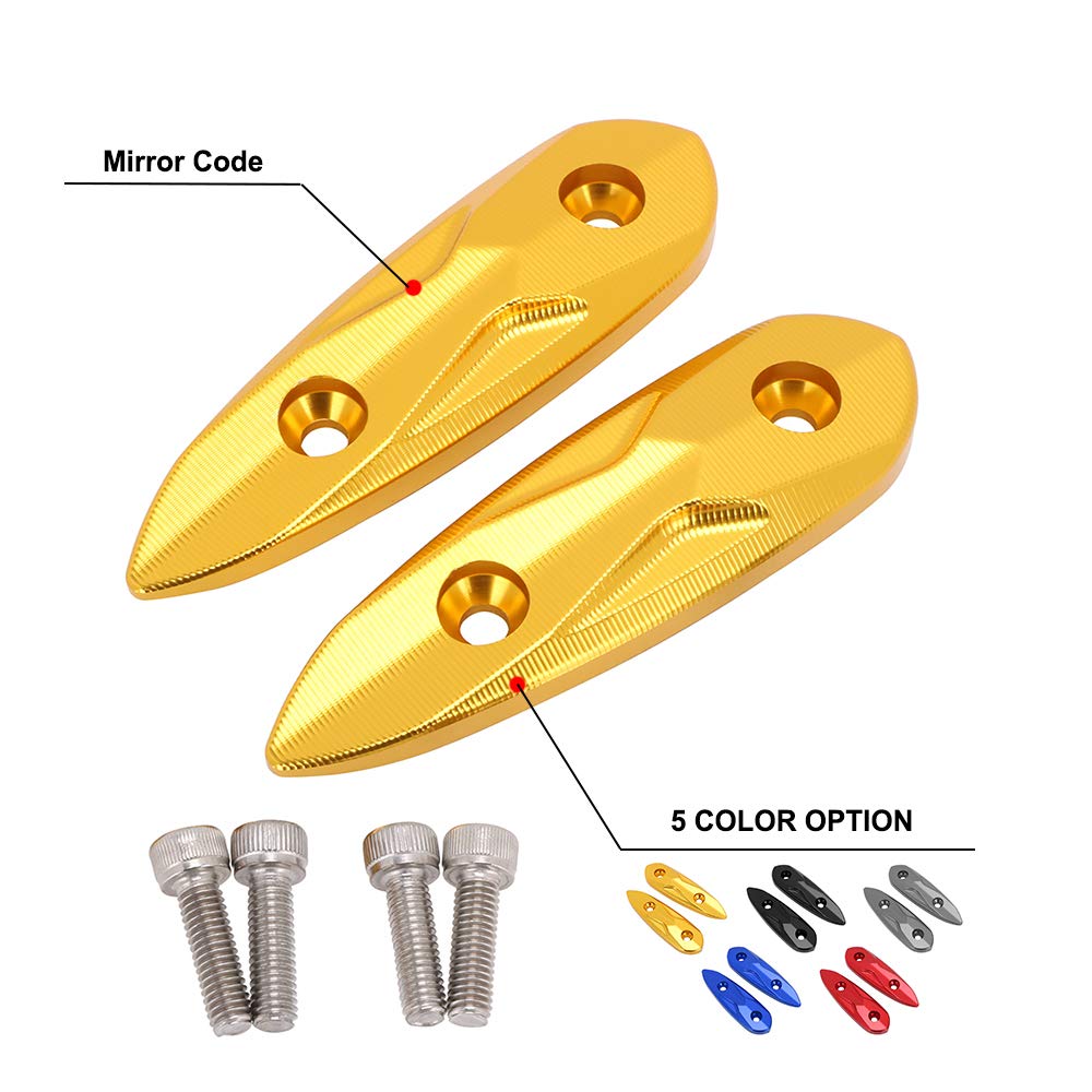 Mirror Block Off Base Plates Decorative Plate for Rear View Mirror for Yamaha YZF R15 V3 2017-2019 Y