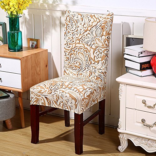 Deisy Dee Stretch Chair Cover Removable Washable for Hotel Dining Room Ceremony Chair Slipcovers Pack of 6 (D) - Thumbnail 3