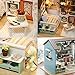 UniHobby DIY Dollhouse Miniature Kit Romantic Forest Time Wooden Dollhouse Furniture Light Gift House Toy