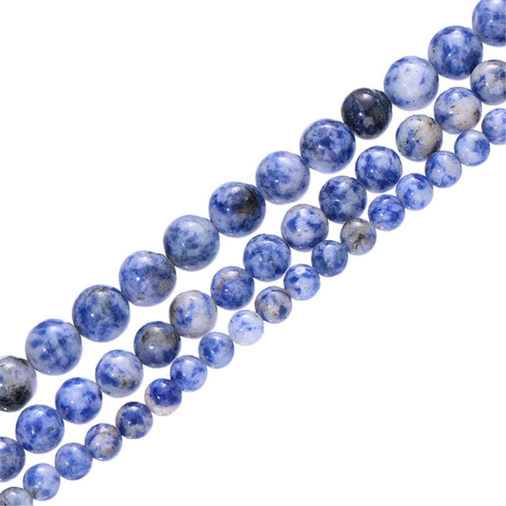 TYUI Beaded Natural Stone Beads Frosted Lava Turquoise Black Agate Loose Stone Beads for Jewelry Making 4mm About 95 Beads Sodalite