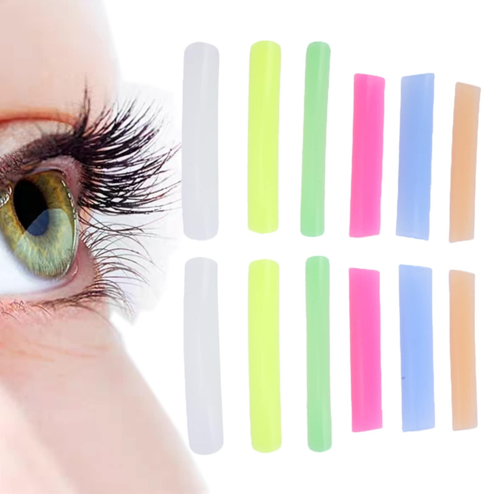 6 Pairs Lash Lift Rods Pads Silicone Reusable Eyelash Perming Pad Makeup Tool for Beauty Salon