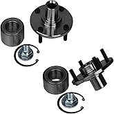 KUSATEC 518510 2PCS Front Wheel Bearing and Hub Assembly Compatible with Ford Focus 2000-2011, 4 Lug Bolts