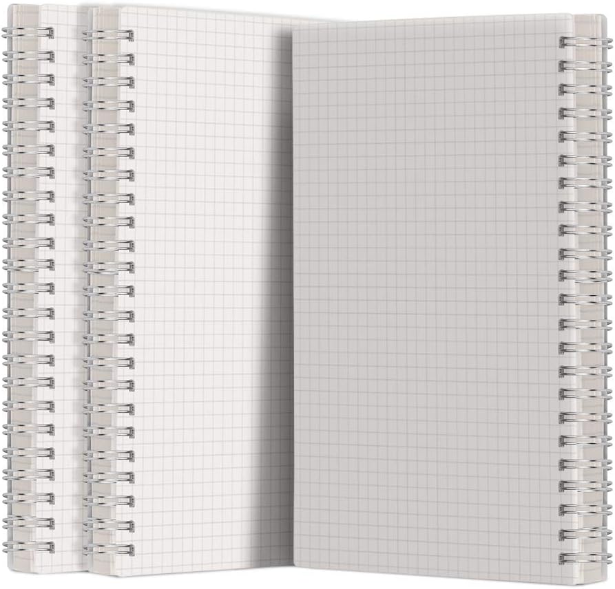 A5 Graph Paper Notebook Spiral (3Pack) Spiral Journal 5.7x8.3 inch