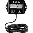 Runleader Digital Hour Meter Tachometer, Maintenance Reminder, User Shutdown, Use for ZTR Lawn Mower Tractor Generator Marine Outboard ATV Motor Snowmobile and Gas Powered Equipment (1)