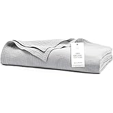 BOLL & BRANCH Dream Bed Blanket - Full/Queen, Sky - Luxury 100% Organic Cotton - Soft, Lightweight and Breathable - Cloud-Like Touch