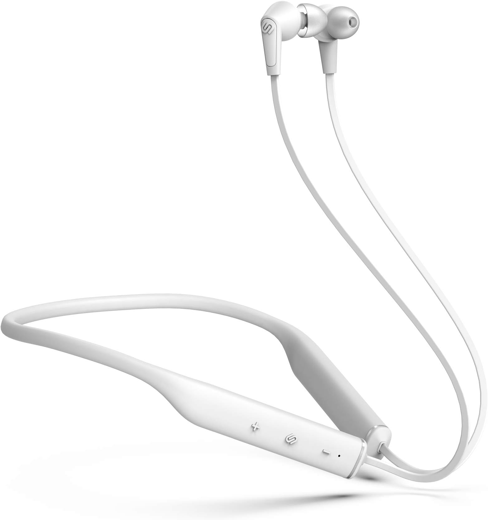 Urbanista Milan Noise Cancelling Neckband Bluetooth Earphones [ ACTIVE NOISE CANCELLATION ], Up to 15 Hours Play Time, IPX4 Rated Water Resistant - Fluffy Cloud