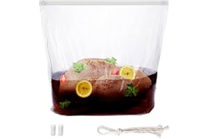 Aulock 2 Pcs Extra Thick 20-40lb Turkey Brine Bag - 26"×22" BPA-Free Turkey Brining Zip-lock Bags with Strings Clips & Rope for Marinating Thanksgiving Chicken