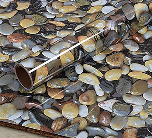 3D Cobblestone Adhesive Paper Vinyl Wrap Film Kitchen Countertop Peel Stick Wallpaper 15.8inch x79inch