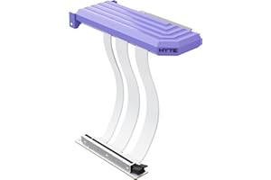 Hyte PCIe 5.0 Hyper Riser - PCI Express Gen 5.0 Vertical Riser Cable with Reinforced Metal Slot - Taro Milk (Purple)