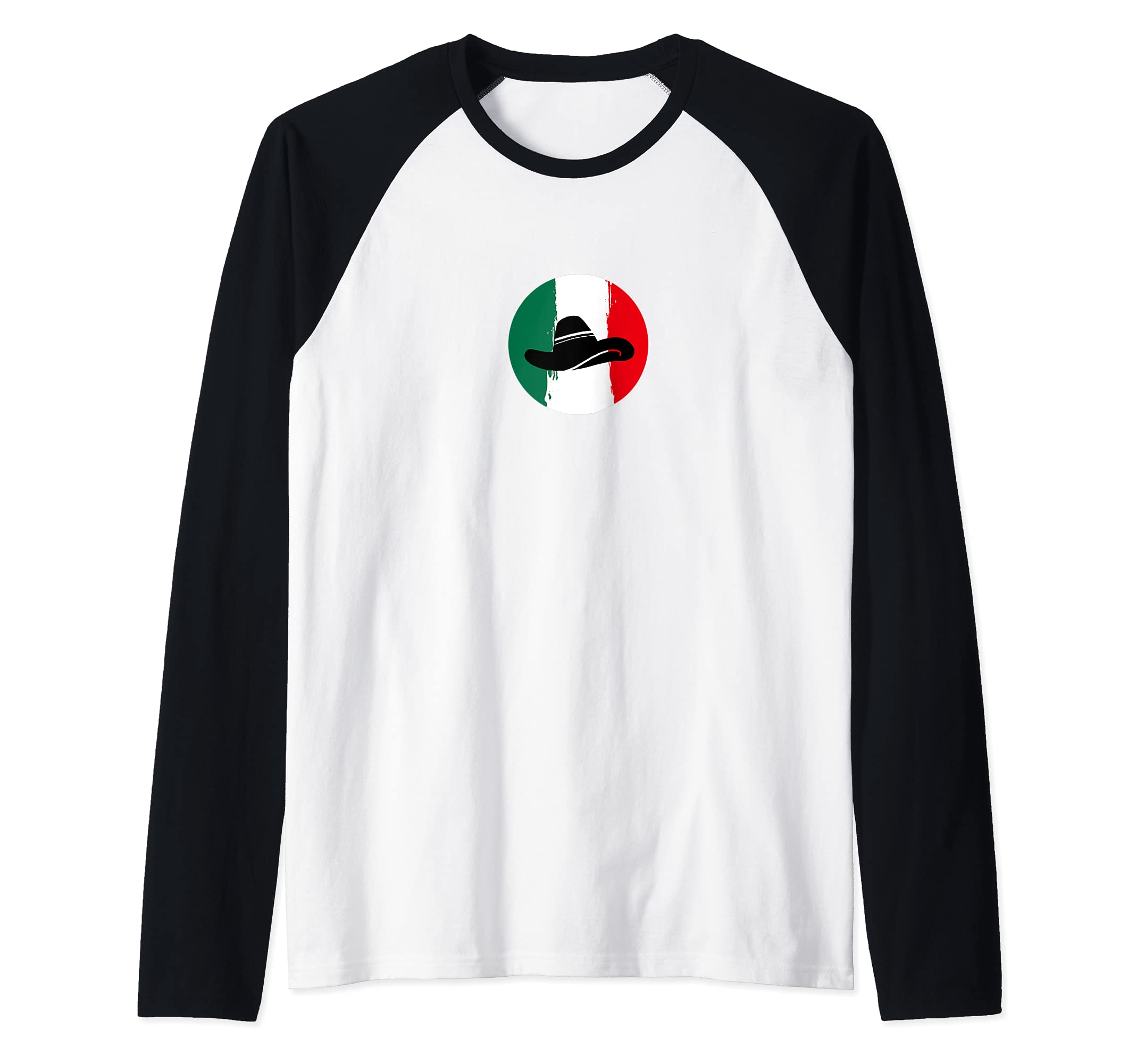 Flag Mexico Raglan Baseball Tee