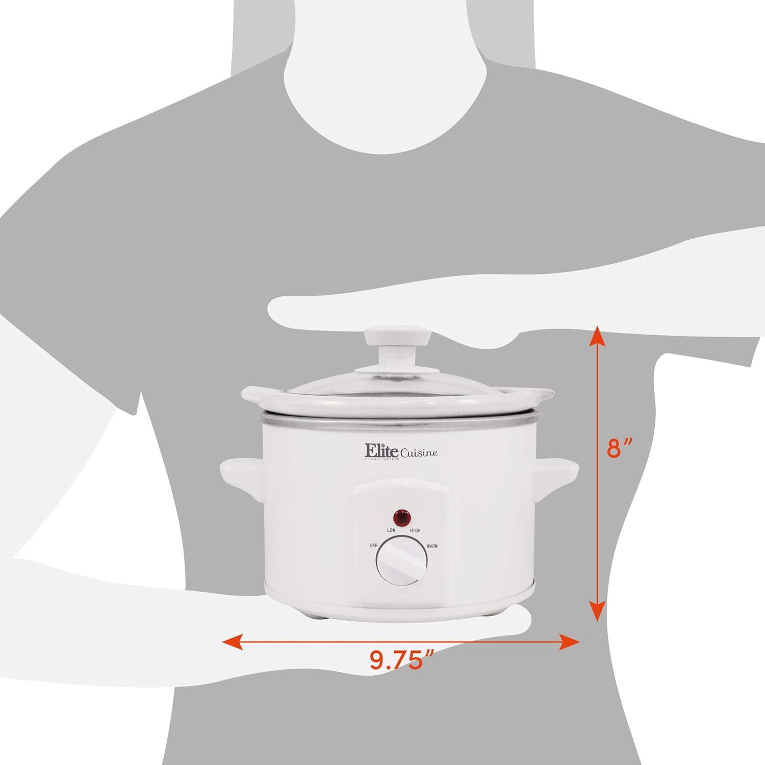 Maxi-Matic MST-250XW Slow Cooker, 1.5 Quart, White: Small Crock Pot Mini: Kitchen & Dining