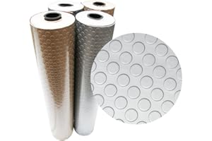 Rubber-Cal Coin Grip Metallic PVC Flooring