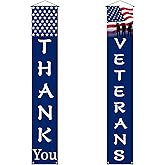 Thank You Veterans Hanging Banner Memorial Day Veterans Day American Flag Patriotic Decoration