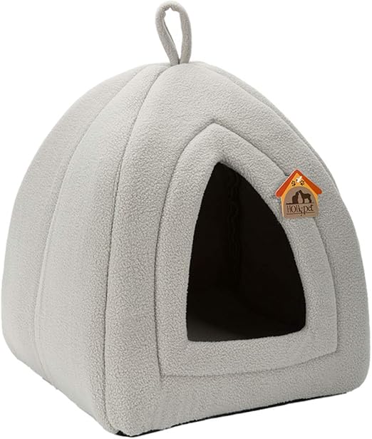 Hollypet SelfWarming 2in1 Foldable Comfortable Triangle Pet Cat Bed