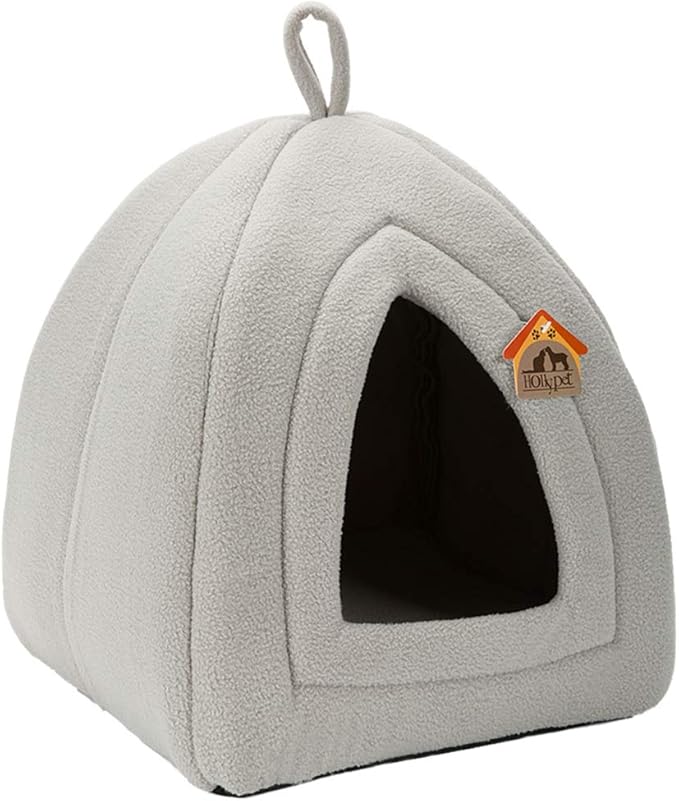 Hollypet SelfWarming 2in1 Foldable Comfortable Triangle Pet Cat Bed