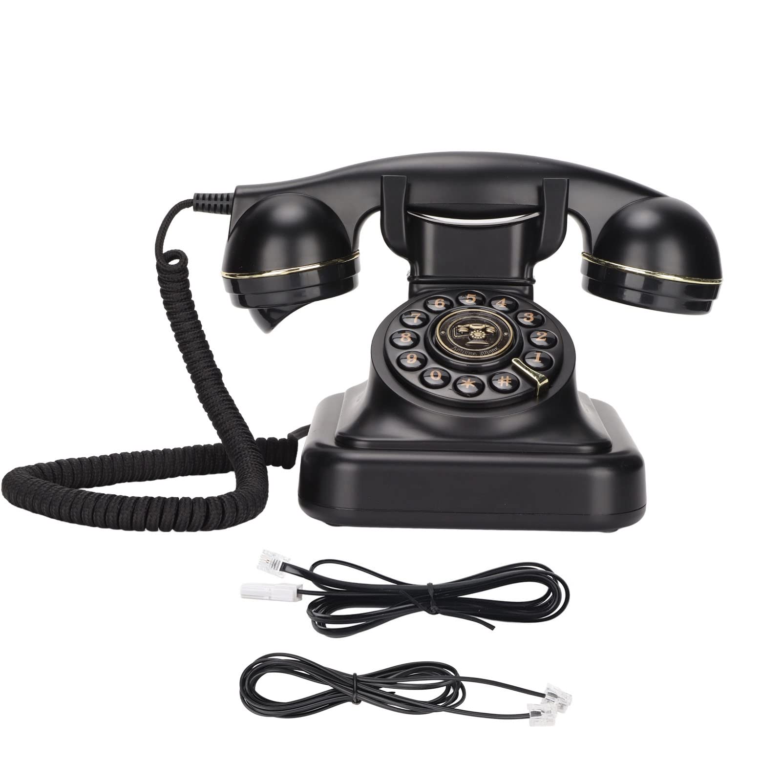 Vintage Corded Telephone Wired Retro Landline, Real Work Old Fashionable European Telephone European Style Antique Landline for Bedroom Office Coffee Shop Bar Decoration