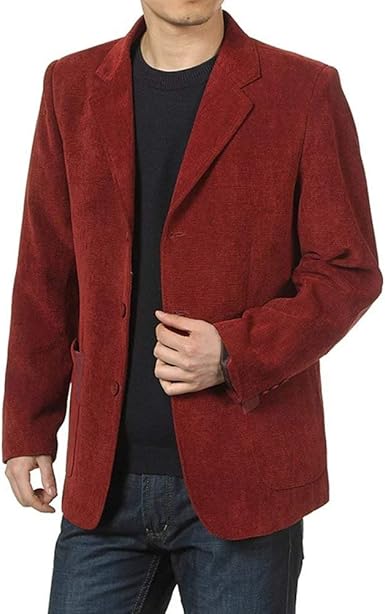 Mens Corduroy Blazer Elbow Patches Dinner Fits Coat Formal Smart Jacket Mens Essential Outerwear Suit Jackets Men Color Winered Size L Amazon Co Uk Clothing