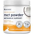 NativePath MCT Oil Powder Supplement - Unflavored MCT Powder with Keto-Friendly C8 MCTs. Free of Dairy, Gluten and GMOs, 25 S