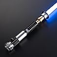 LIHTJOYFUN Lightsaber,Metal Dueling Light Saber,Smooth Gesture Swing,USB Rechargeable Lightsabers with 18 Set Sound Effects with 19 Colors Change,Light Saber Sword Toy（OBI-Wan）