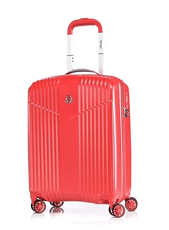LEICHTGEWICHT Reisekoffer Hartschale Handgepäck TSA integriert S-19'(37L) von Verage V-LITE, 4 Rollen ABS/PC Trolley (Rot) mi