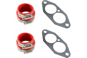 MGWILL Dual Port Intake Installation Kit, Urethane, Red Boots, Compatible with Dune Buggy