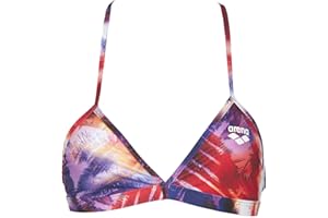 ARENA Women's MaxLife Palm Bikini Tie Back Two Piece Swimsuit Athletic Training Swimwear Fabric Top and Bottom