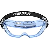 Anti-Fog Protective Safety Goggles, Clear Lens Fog-Free Anti Scratch and Wide-Vision Adjustable Chemical Splash Eye Protectio