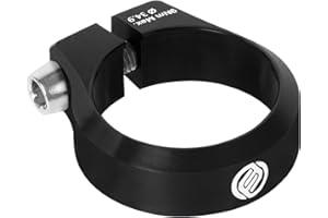 FIFTY-FIFTY Bike Seat Post Clamp, Aluminum Alloy Bicycle Seatpost Collar, 28.6/29.8/31.8/34.9/36.4/38.6mm Bicycle Seat Tube Clip for Most MTB, Road Bikes (34.9mm, Black)