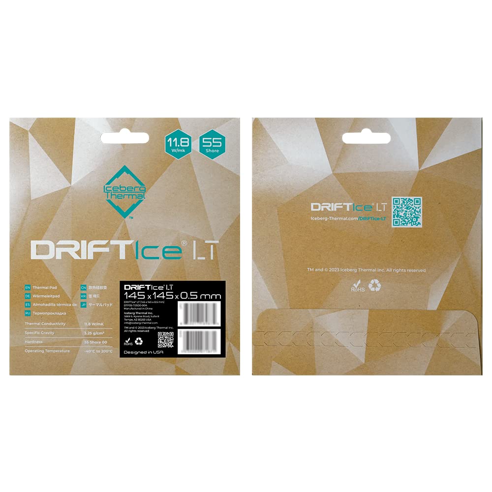 Photo 1 of Iceberg Thermal DRIFTIce LT Thermal Pad 145 x 145mm (0.5mm) (11.8 W/mK)