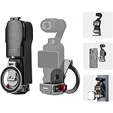 BRDRC Pocket 3 Magnetic Mount, Phone Holder for MagSafe Aluminum Alloy Magnet Expansion Adapter with Cold Shoe for DJI OSMO Pocket 3 Creator Combo Accessories (with Protective Cover)