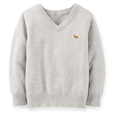 carter's Wildlife V Neck Sweater (6 Months, Oatmeal): Amazon.in: Clothing & Accessories