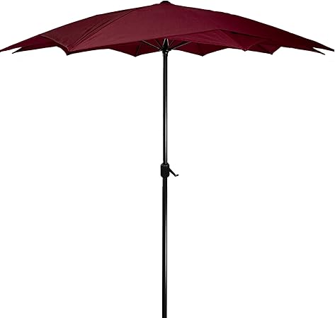 Amazon Com Northlight 8 85ft Outdoor Patio Lotus Umbrella With Hand Crank Burgundy Garden Outdoor
