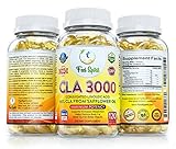 FeelSpirit CLA 3,000mg Maximum Strength | Non-GMO | Conjugated Linoleic Acid CLA / Tonalin Safflower Oil In CLA Weight Loss Supplements | 100% Money Back Guarantee | Made In USA | 120 Softgels