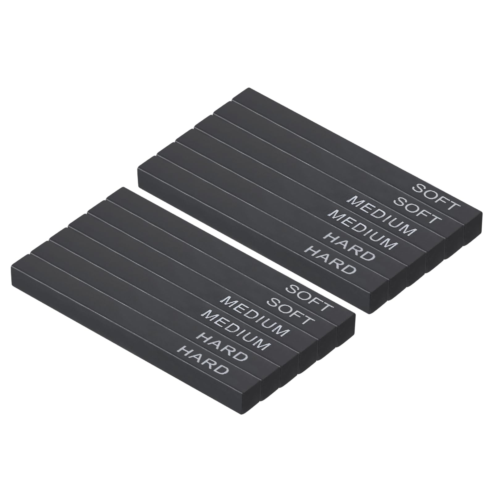 PATIKIL Compressed Charcoal Sticks, 12 Pack Soft/Medium/Hard Grade Art Supplies Sketch Square Stick for Artist Drawing Sketching Shading Painting, Black