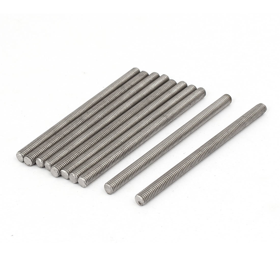 Sourcingmap M5 x 80mm 304 Stainless Steel Fully Threaded Rod Bar Studs Hardware 10 Pcs