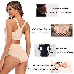 Molasus Women's Soft Cotton Underwear Briefs High