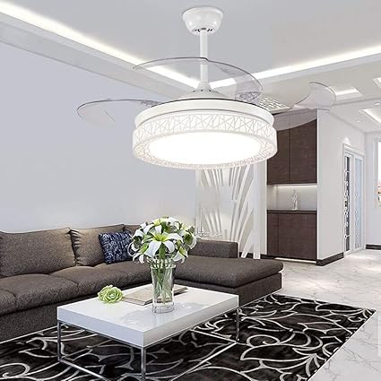 36inch Modern Ceiling Fan Led Light 3 Color Light With Remote