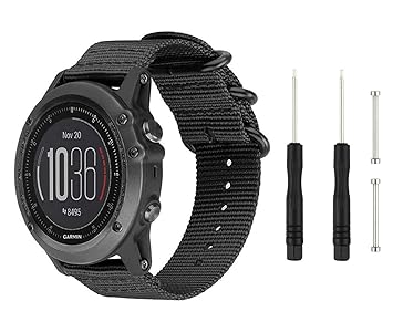 Correa Garmin Fenix 3, XMDirect 26mm nailon trenzado Pulseras de ...