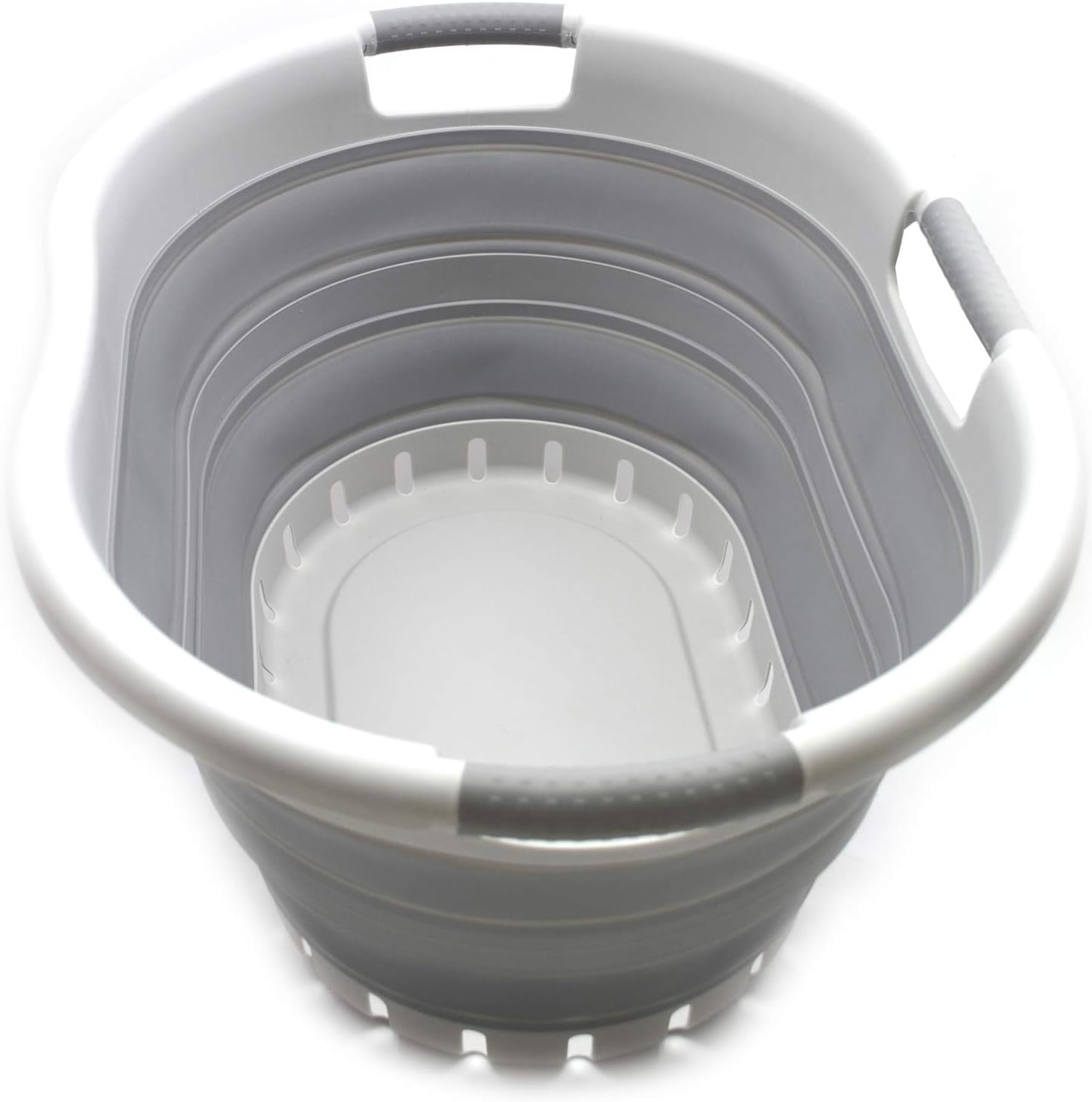 Contenedor de Almacenamiento emergente Plegable Gris/Azul Brillante