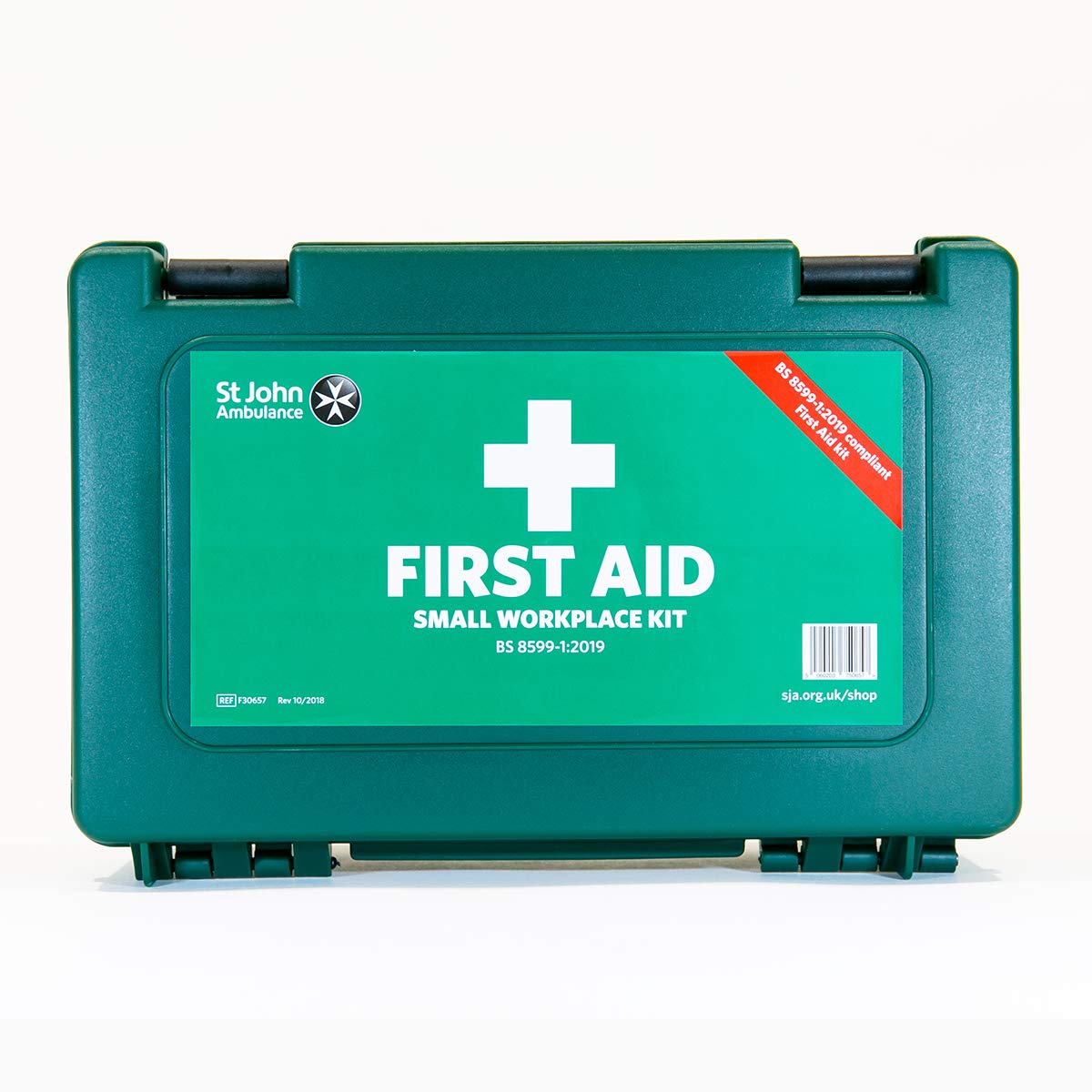St John Ambulance F30657 Small Standard Workplace First Aid Kit BS 8599-1: 2019, Assorted,green