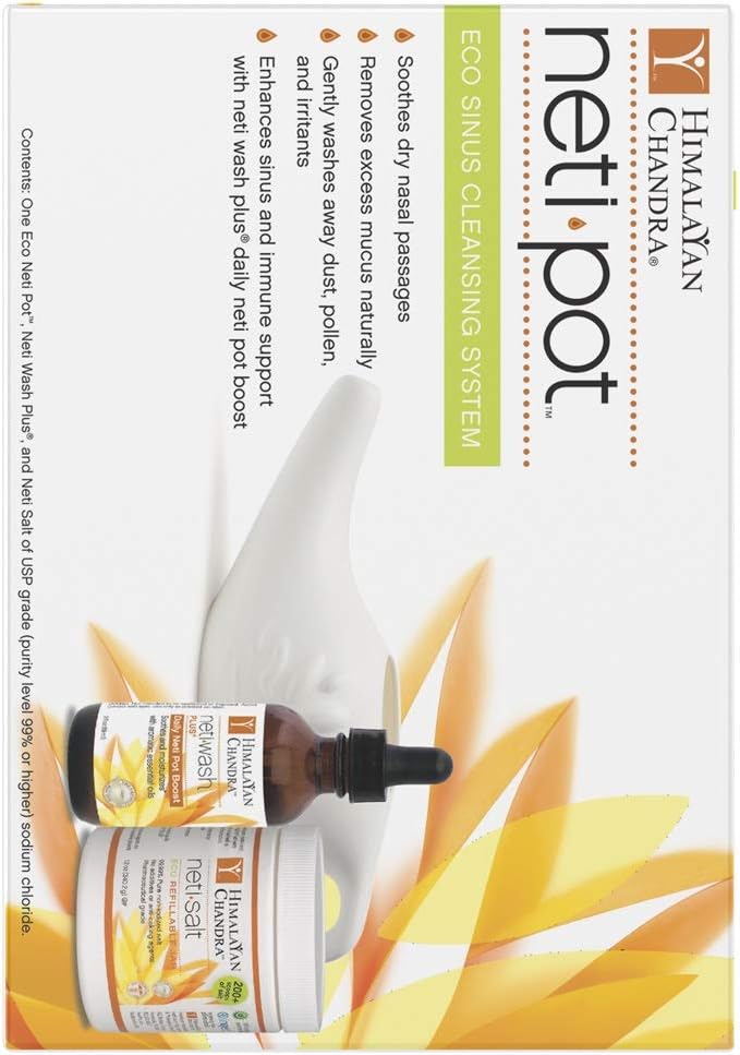Himalayan Chandra ECO Neti Pot Complete Sinus Cleansing System Starter Kit: Health & Personal Care
