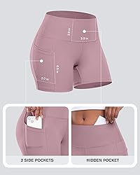 CHRLEISURE Womens Biker Yoga Shorts with