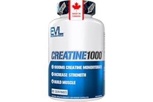 Evlution Nutrition Creatine1000-1 Gram of Pure Creatine Monohydrate in Each Serving - Increase Lean Muscle & Improve Strength