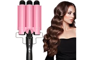 DOPHEUOR 3 Barrel Curling Iron Jumbo 1.25 inch (32mm) Hair Curling Wand Crimper Instant Heating Adjustable Hair Curler with 2 Temperature Control