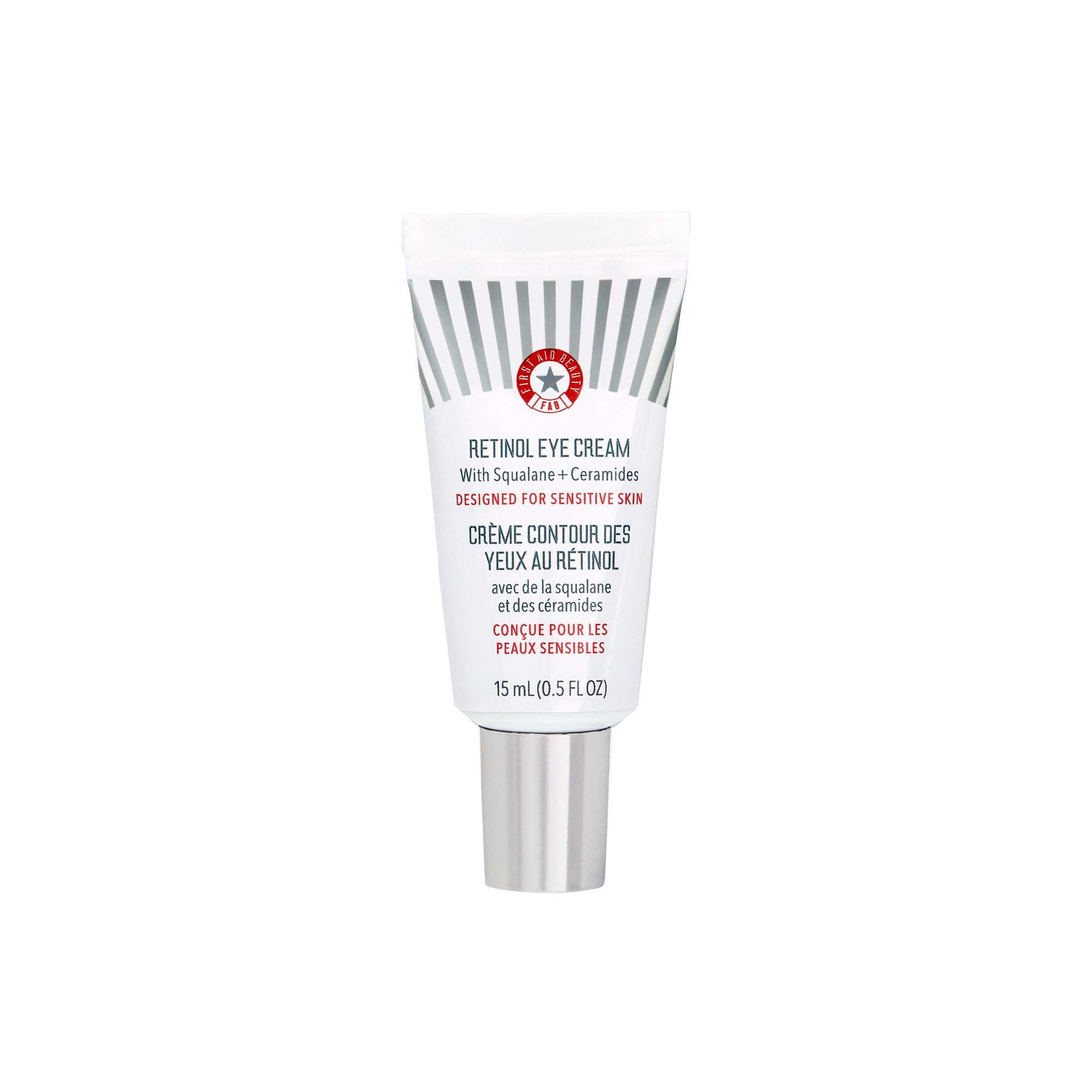 First Aid Beauty - Retinol Eye Cream with Squalane + Ceramides, Encapsulated Retinol Serum for Delicate Skin, Helps Improve Appearance of Fine Lines and Wrinkles, Safe for Sensitive Skin, 15 mL