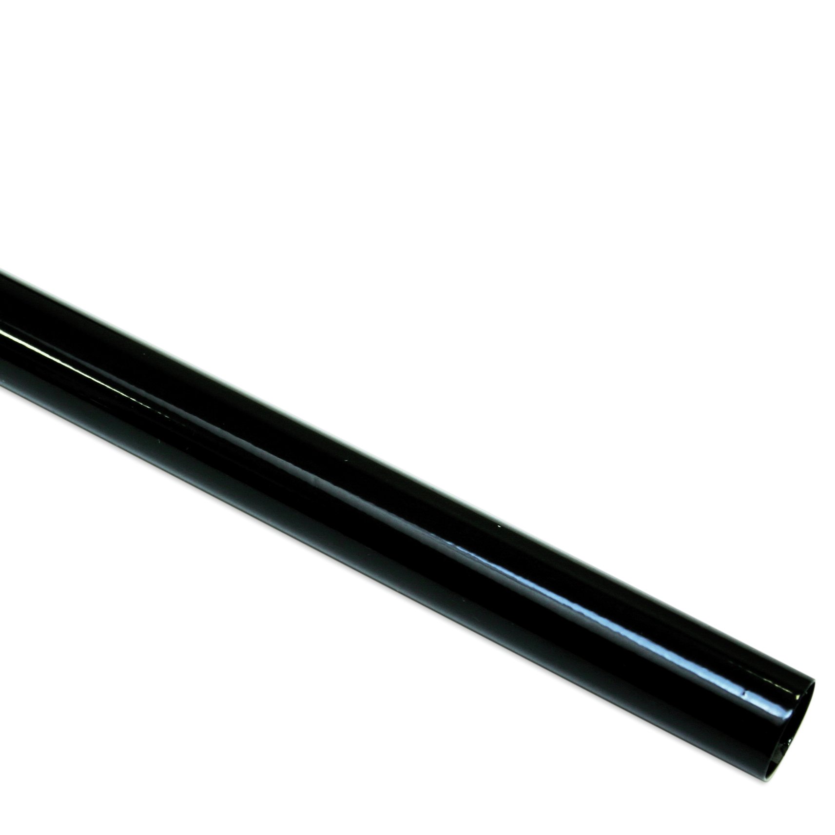 GARDINIA Curtain Rod, Metal Rod, Chicago Series, 20 mm Diameter, 160 cm Long, Black