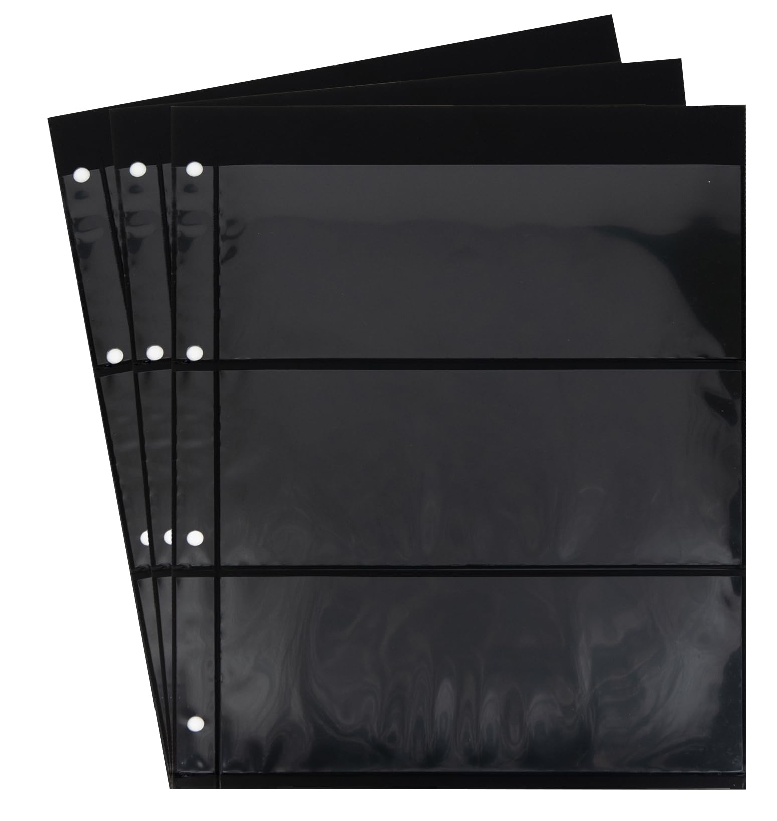 10 Prophila double-sided stocksheets, 3-way division, 3 pockets